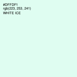 #DFFDF1 - White Ice Color Image
